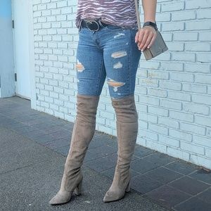 Steve Madden 'Rocking' Over the Knee Boot Taupe
